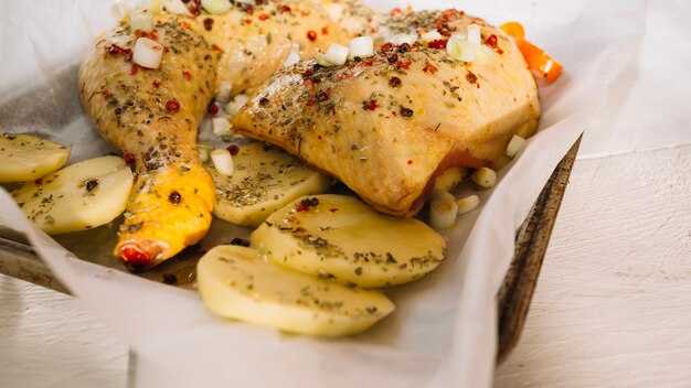 Оптимальная temperatura и время запекания курицы с картошкой